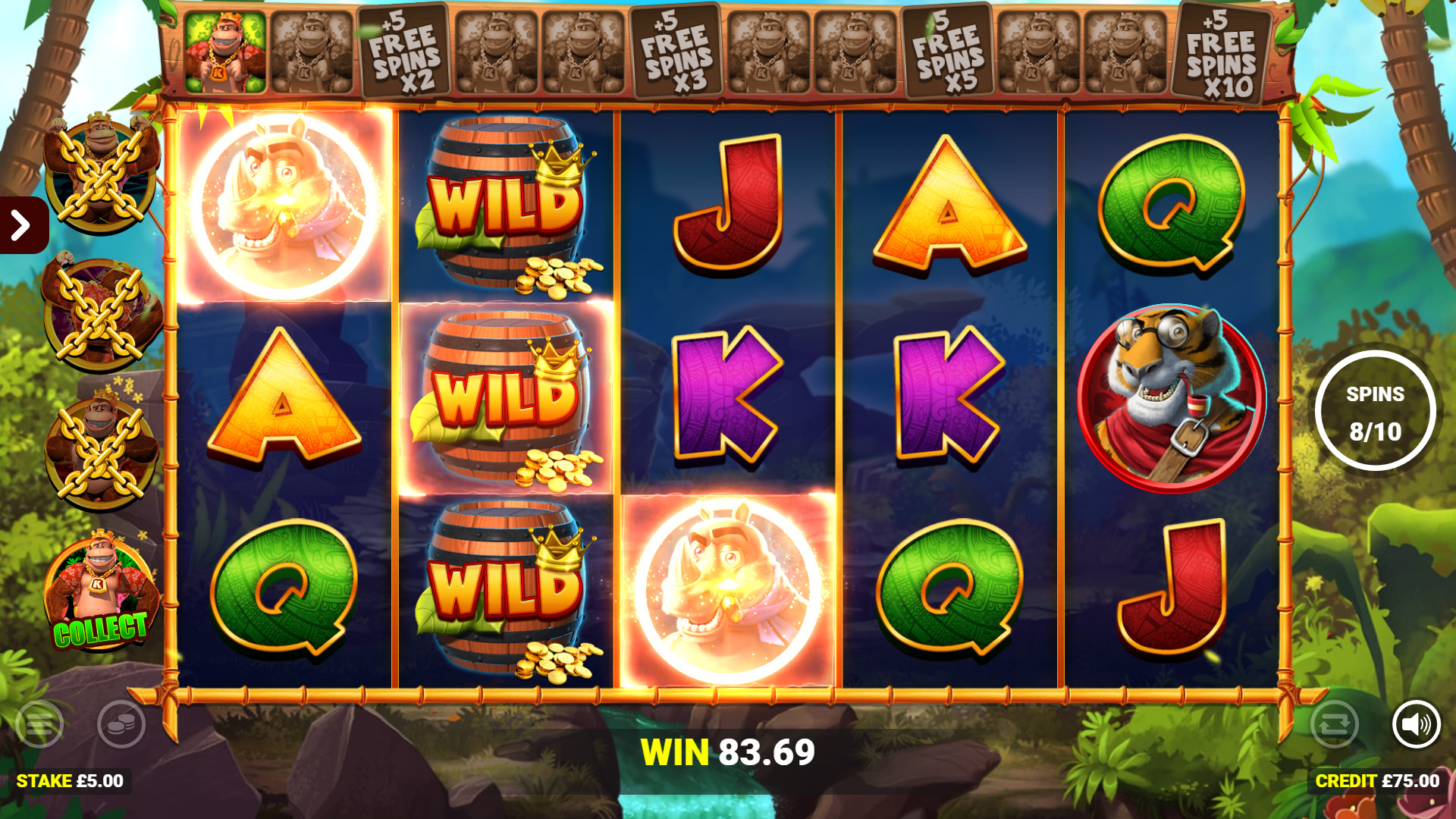 King Kong Cash Free Spins